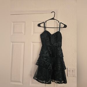 BCX Teal Satin Dress